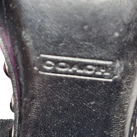 Coach Poppy Rena Platform Suede Mules Tie Sling Woman Shoes Size 9.5 - Picture 8 of 10